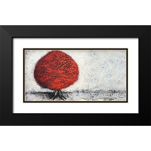 Clinging to Autumn Black Modern Wood Framed Art Print with Double Matting by Hallowell, Britt