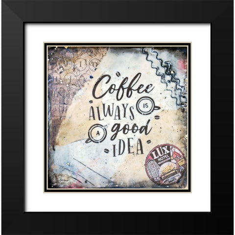 Coffee Love 2 Black Modern Wood Framed Art Print with Double Matting by Hallowell, Britt