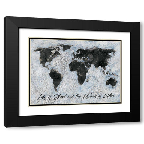 The World is Wide   Black Modern Wood Framed Art Print with Double Matting by Hallowell, Britt