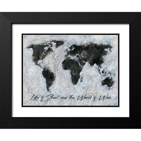 The World is Wide   Black Modern Wood Framed Art Print with Double Matting by Hallowell, Britt