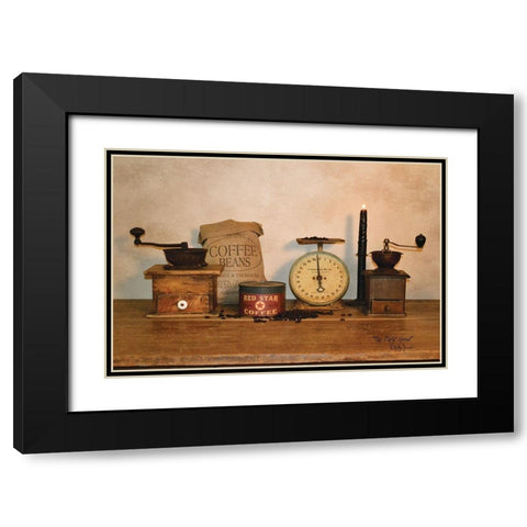 The Daily Grind Black Modern Wood Framed Art Print with Double Matting by Jacobs, Billy