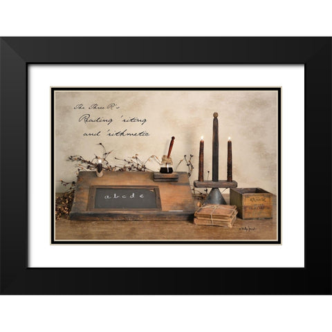 The Three Rs Black Modern Wood Framed Art Print with Double Matting by Jacobs, Billy