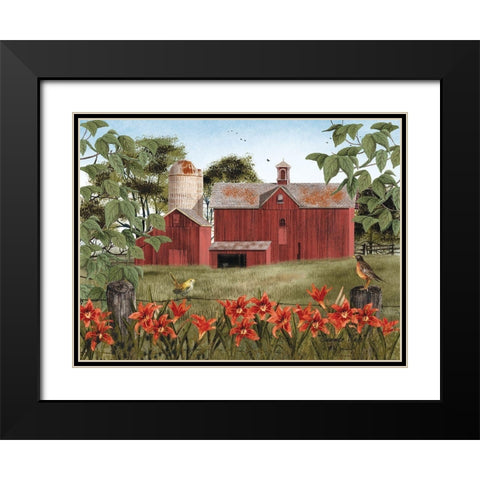 Summer Days Black Modern Wood Framed Art Print with Double Matting by Jacobs, Billy
