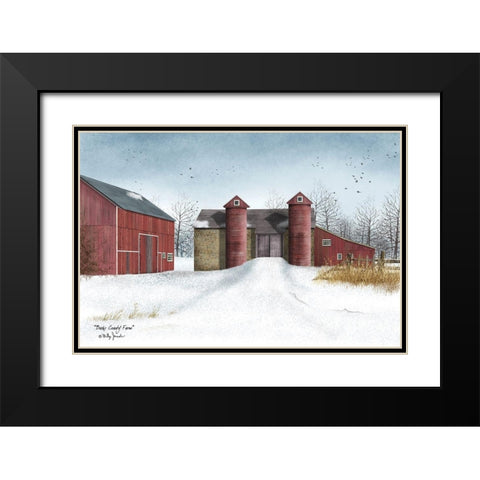 Bucks County Farm Black Modern Wood Framed Art Print with Double Matting by Jacobs, Billy