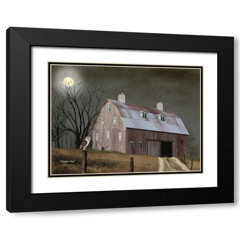 Midnight Moon Black Modern Wood Framed Art Print with Double Matting by Jacobs, Billy
