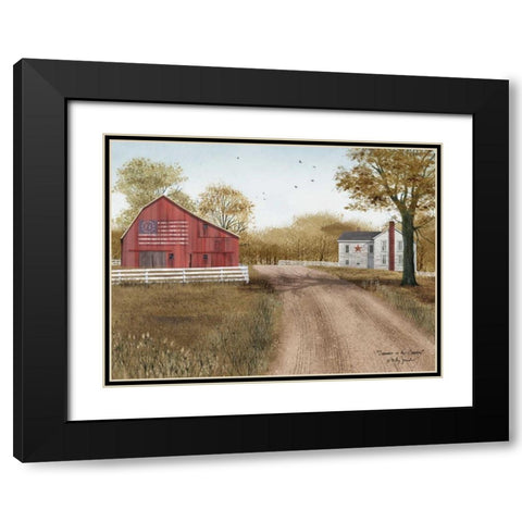 Summer in the Country Black Modern Wood Framed Art Print with Double Matting by Jacobs, Billy