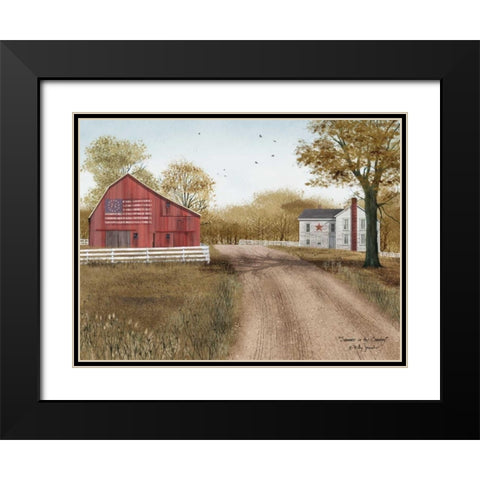 Summer in the Country Black Modern Wood Framed Art Print with Double Matting by Jacobs, Billy