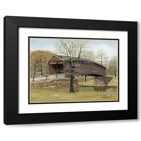 The Old Humpback Bridge Black Modern Wood Framed Art Print with Double Matting by Jacobs, Billy