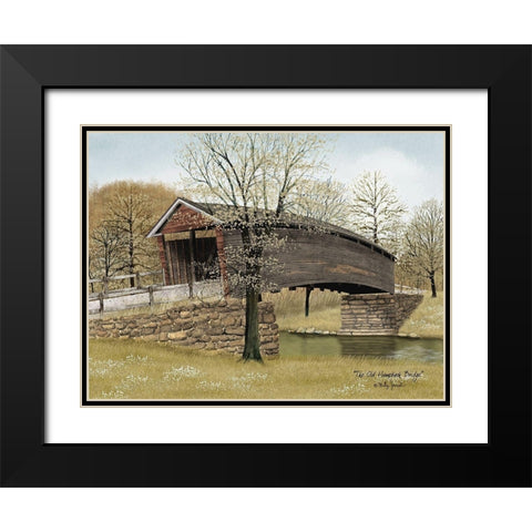 The Old Humpback Bridge Black Modern Wood Framed Art Print with Double Matting by Jacobs, Billy