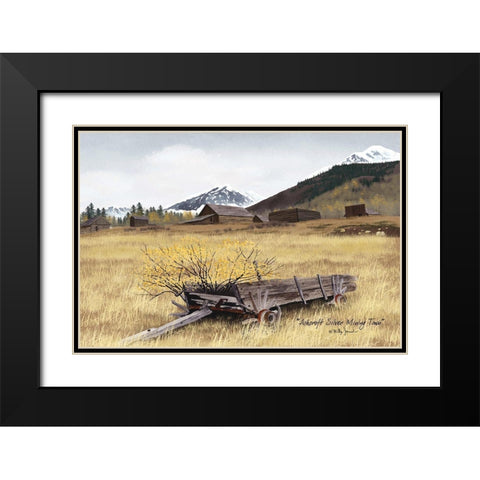 Ashcroft Silver Mining Town Black Modern Wood Framed Art Print with Double Matting by Jacobs, Billy