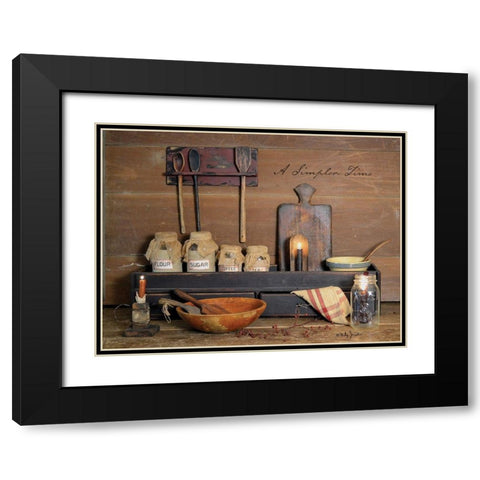 A Simpler Time Black Modern Wood Framed Art Print with Double Matting by Jacobs, Billy