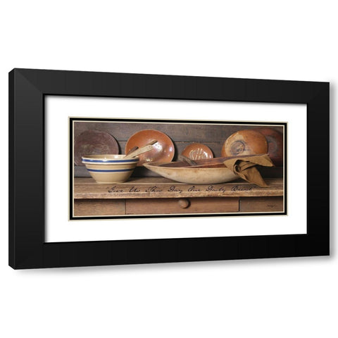 Give Us This Day Black Modern Wood Framed Art Print with Double Matting by Jacobs, Billy