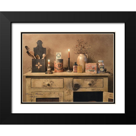 Mamas Pantry Black Modern Wood Framed Art Print with Double Matting by Jacobs, Billy