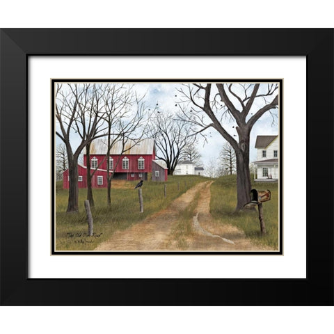 The Old Dirt Road Black Modern Wood Framed Art Print with Double Matting by Jacobs, Billy