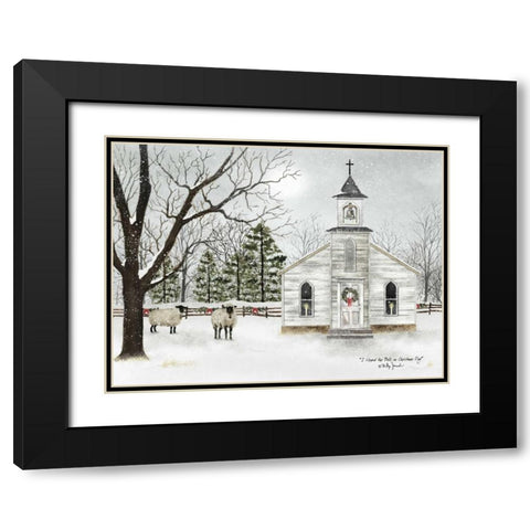 I Heard the Bells on Christmas Day Black Modern Wood Framed Art Print with Double Matting by Jacobs, Billy
