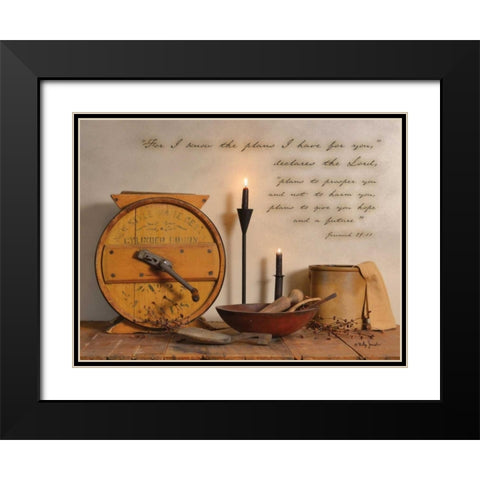 The Plans I Have For You Black Modern Wood Framed Art Print with Double Matting by Jacobs, Billy