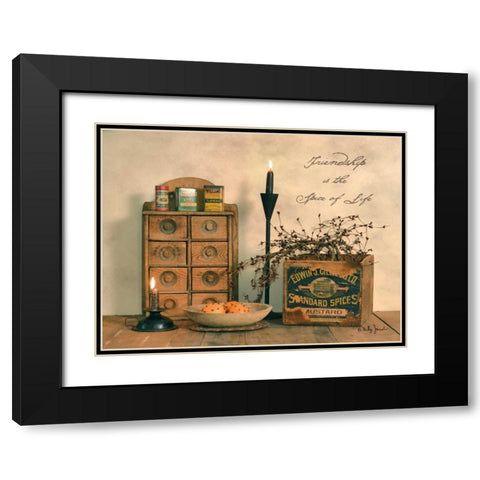 Friendship is the Spice of Life Black Modern Wood Framed Art Print with Double Matting by Jacobs, Billy