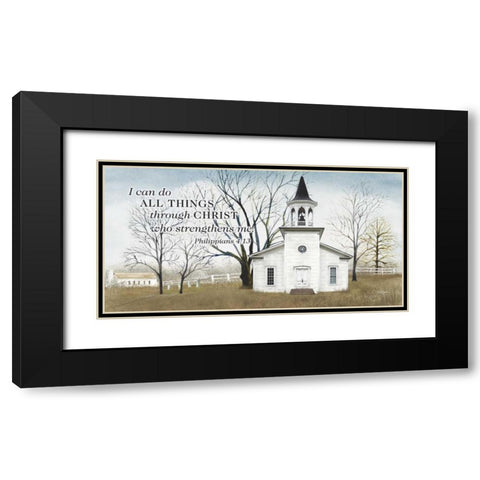 I Can Do All Things Black Modern Wood Framed Art Print with Double Matting by Jacobs, Billy