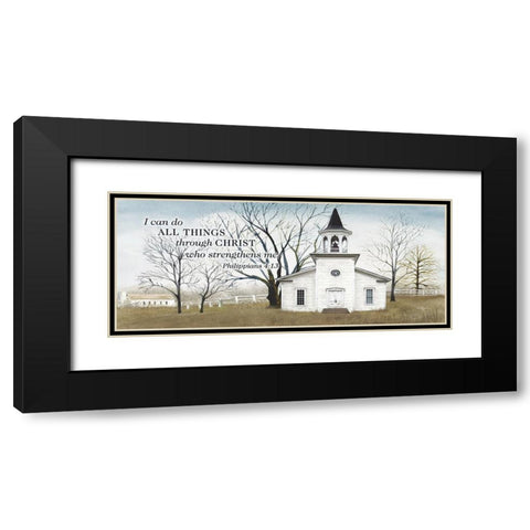 I Can Do All Things Black Modern Wood Framed Art Print with Double Matting by Jacobs, Billy