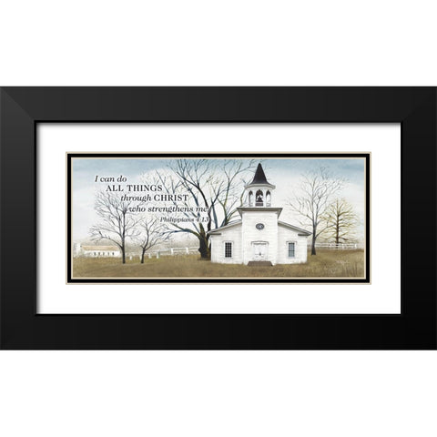 I Can Do All Things Black Modern Wood Framed Art Print with Double Matting by Jacobs, Billy