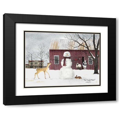 The Friendly Beasts Black Modern Wood Framed Art Print with Double Matting by Jacobs, Billy