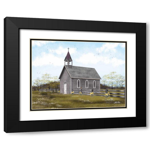 He is Risen Black Modern Wood Framed Art Print with Double Matting by Jacobs, Billy