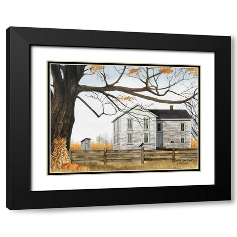 Harvest Time House Black Modern Wood Framed Art Print with Double Matting by Jacobs, Billy