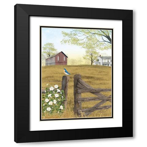 Mornings Glory Black Modern Wood Framed Art Print with Double Matting by Jacobs, Billy