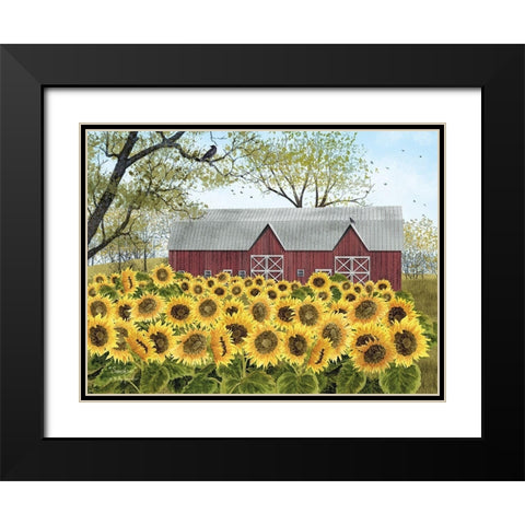Sunshine Black Modern Wood Framed Art Print with Double Matting by Jacobs, Billy