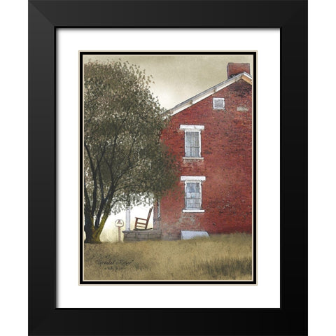 Granddads Rocker Black Modern Wood Framed Art Print with Double Matting by Jacobs, Billy