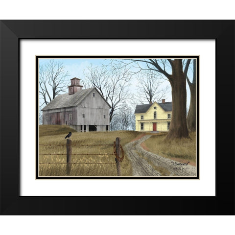 Homeward Black Modern Wood Framed Art Print with Double Matting by Jacobs, Billy