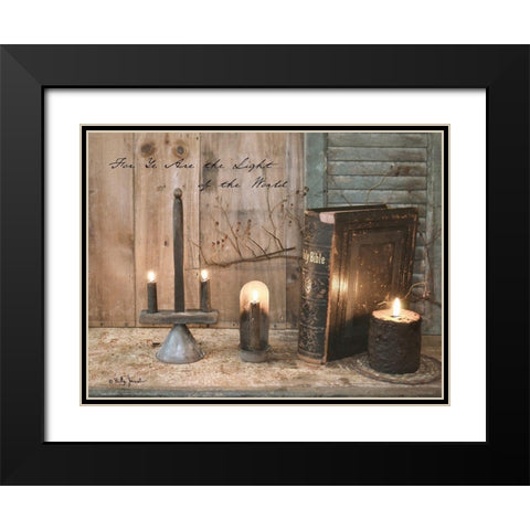 For Ye are the Light Black Modern Wood Framed Art Print with Double Matting by Jacobs, Billy