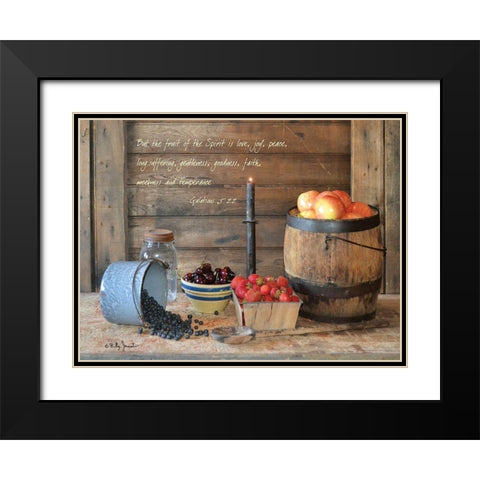 Fruit of the Spirit Black Modern Wood Framed Art Print with Double Matting by Jacobs, Billy