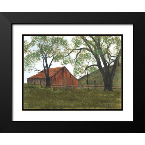 The Old Brown Barn Black Modern Wood Framed Art Print with Double Matting by Jacobs, Billy