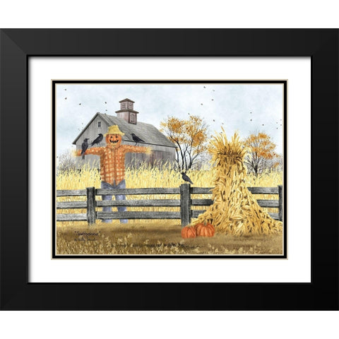 Scatterbrains Black Modern Wood Framed Art Print with Double Matting by Jacobs, Billy