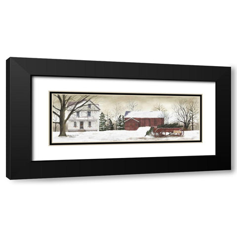 Christmas Trees for Sale Black Modern Wood Framed Art Print with Double Matting by Jacobs, Billy