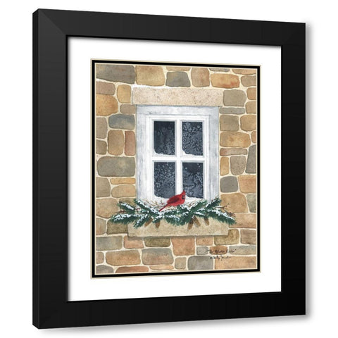 Winter Visitor Black Modern Wood Framed Art Print with Double Matting by Jacobs, Billy