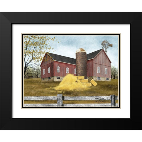 Farm Life Black Modern Wood Framed Art Print with Double Matting by Jacobs, Billy