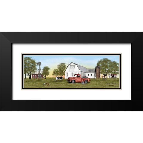 Summer on the Farm Black Modern Wood Framed Art Print with Double Matting by Jacobs, Billy