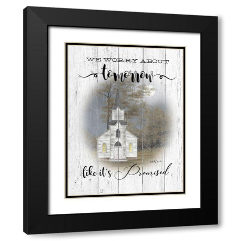 Tomorrow Black Modern Wood Framed Art Print with Double Matting by Jacobs, Billy