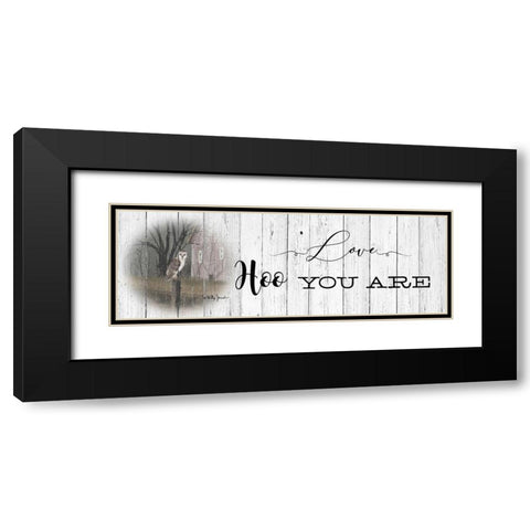 Love Hoo You Are Black Modern Wood Framed Art Print with Double Matting by Jacobs, Billy
