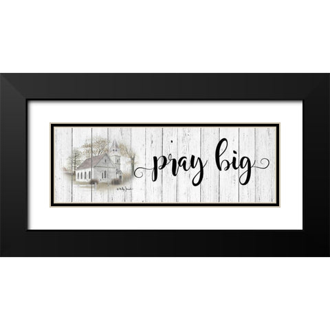 Pray Big Black Modern Wood Framed Art Print with Double Matting by Jacobs, Billy