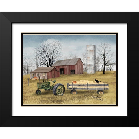 Hayride Black Modern Wood Framed Art Print with Double Matting by Jacobs, Billy