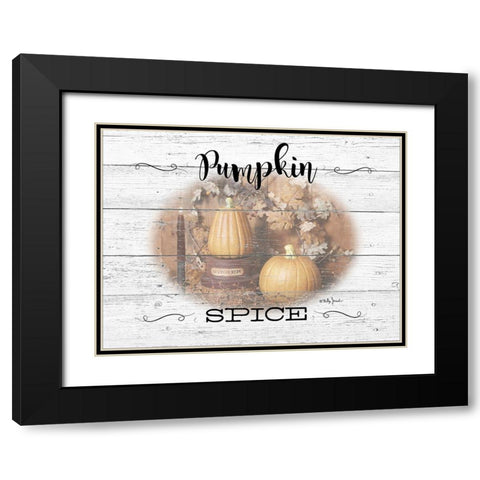 Pumpkin Spice Black Modern Wood Framed Art Print with Double Matting by Jacobs, Billy