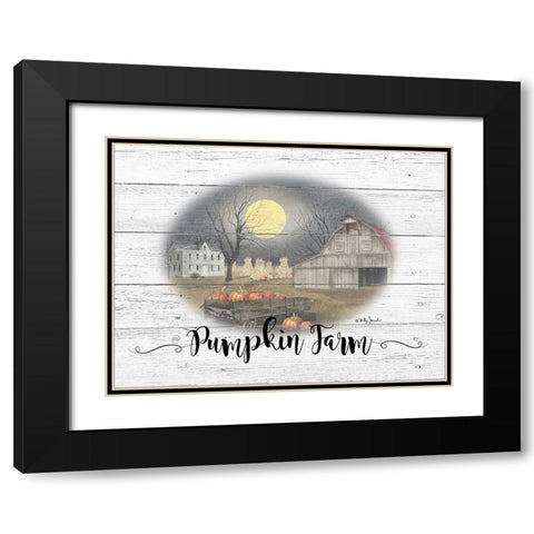 Pumpkin Farm Black Modern Wood Framed Art Print with Double Matting by Jacobs, Billy