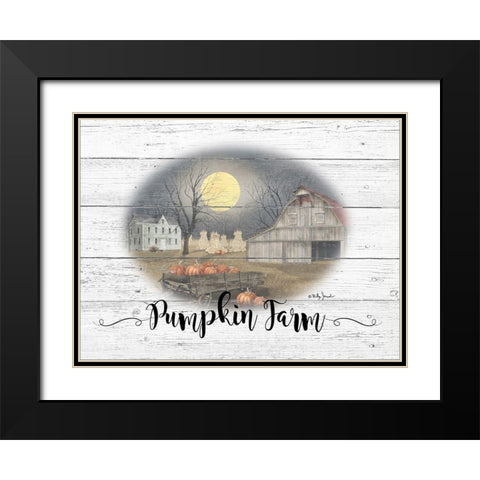 Pumpkin Farm Black Modern Wood Framed Art Print with Double Matting by Jacobs, Billy