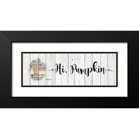 Hi-Pumpkin Black Modern Wood Framed Art Print with Double Matting by Jacobs, Billy