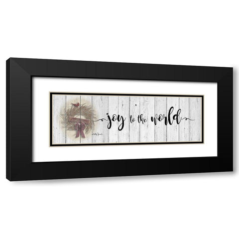 Joy to the World I Black Modern Wood Framed Art Print with Double Matting by Jacobs, Billy