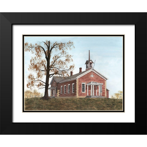 Stanwood School Black Modern Wood Framed Art Print with Double Matting by Jacobs, Billy