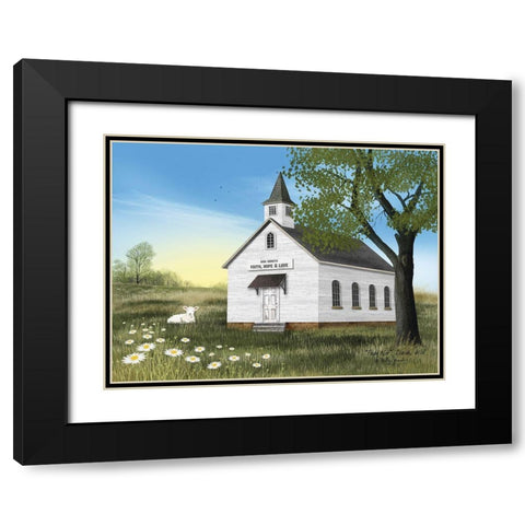 Fear Not Black Modern Wood Framed Art Print with Double Matting by Jacobs, Billy